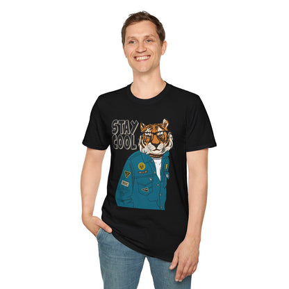Cool Tiger Graphic T-Shirt | Stay Cool Tee, Unisex Sizes, Casual Wear, Gift for Animal Lovers, Everyday Style