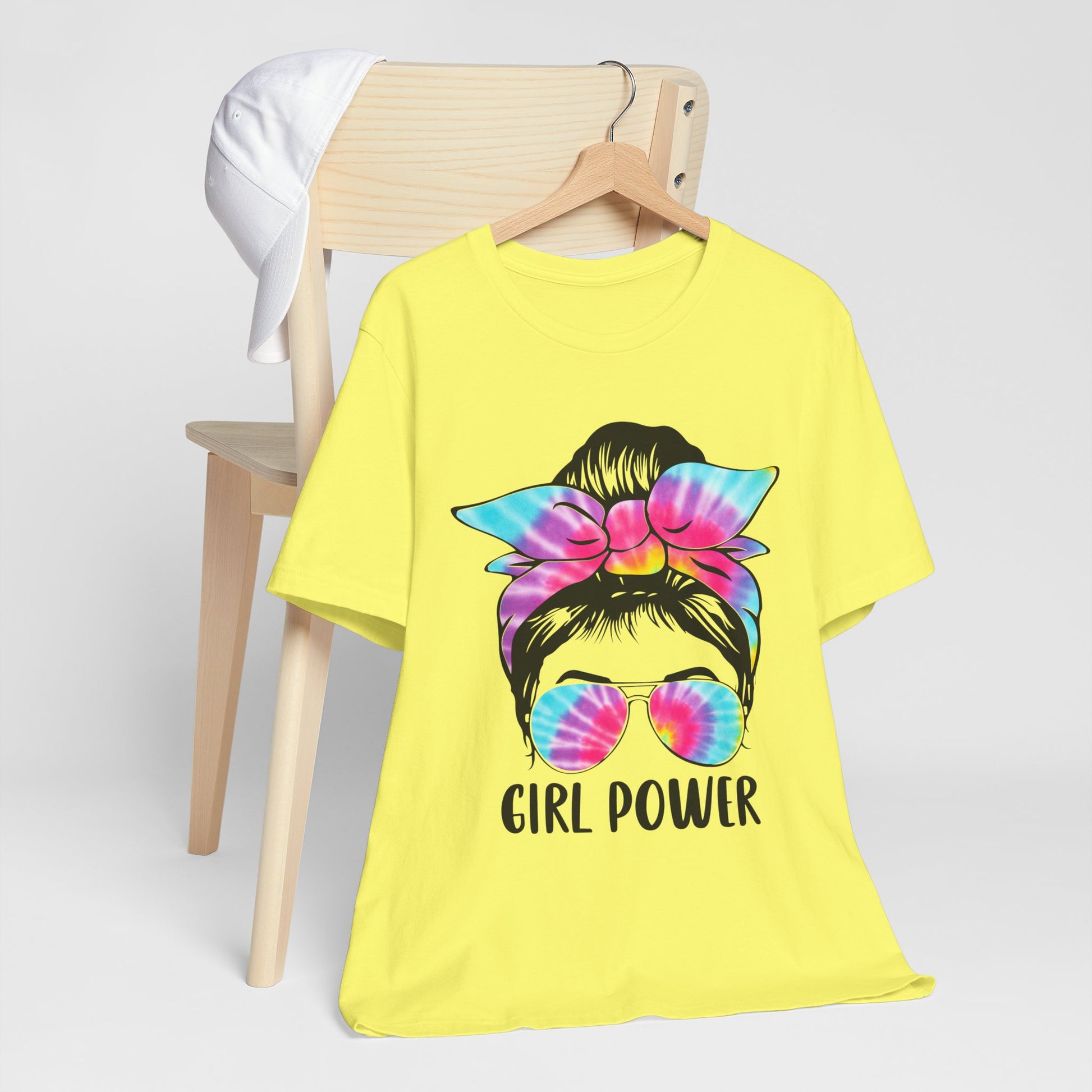 Girl Power Tie-Dye Tee, Unisex Short Sleeve Shirt, Feminist Apparel, Gift for Her, Casual Everyday Wear, Birthday Present