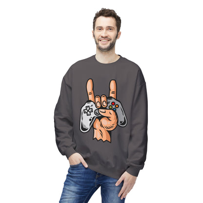 Gamer Fleece Crewneck Sweatshirt, Unisex Sweatshirt for Gamers, Gaming Apparel, Perfect Gift for Birthdays, Geek Culture, Casual Wear