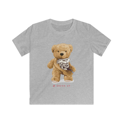 Cute Kids Teddy Bear Tee, Dress Up T-Shirt, Playful Children's Shirt, Birthday Gift for Kids, Cozy Casual Wear Sport Grey