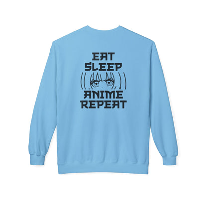 Anime Fan Crewneck Sweatshirt, Cozy Fleece, Gift for Anime Lovers, Casual Wear, Funny Sweatshirt