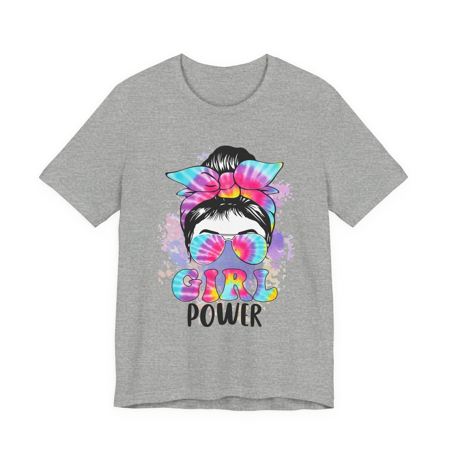 Empowering Girl Power Tee, Unisex T-Shirt for Girls, Feminist Apparel, Gift for Her, Cute Summer Top, Casual Statement Shirt Athletic Heather