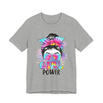 Empowering Girl Power Tee, Unisex T-Shirt for Girls, Feminist Apparel, Gift for Her, Cute Summer Top, Casual Statement Shirt Athletic Heather