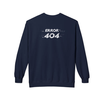 Error 404 Crewneck Sweatshirt, Funny Gift for Tech Lovers, Unisex Fleece Sweater, Casual Outfit, Geeky Humor Clothing