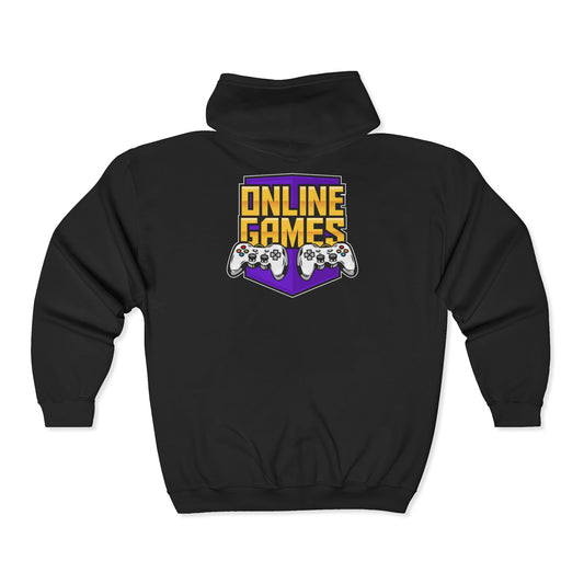 Online Games Hoodie, Unisex Gaming Sweatshirt, Cozy Gamer Gift, Video Game Apparel, Perfect for Game Nights Black