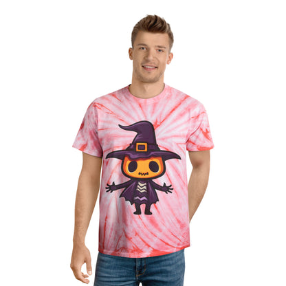 Whimsical Witch Tie-Dye Tee, Graphic Tee for Halloween, Cute Witch Shirt, Colorful Tie-Dye Top, Unique Gift for Spooky Season - Cozy Kawaii LLC