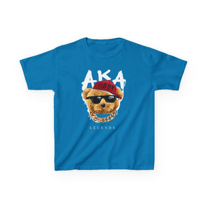 Fun Trendy Kids Tee, Cool Kid Shirt, Bear Graphic Tee, Gift for Boys, Casual Everyday Wear Sapphire