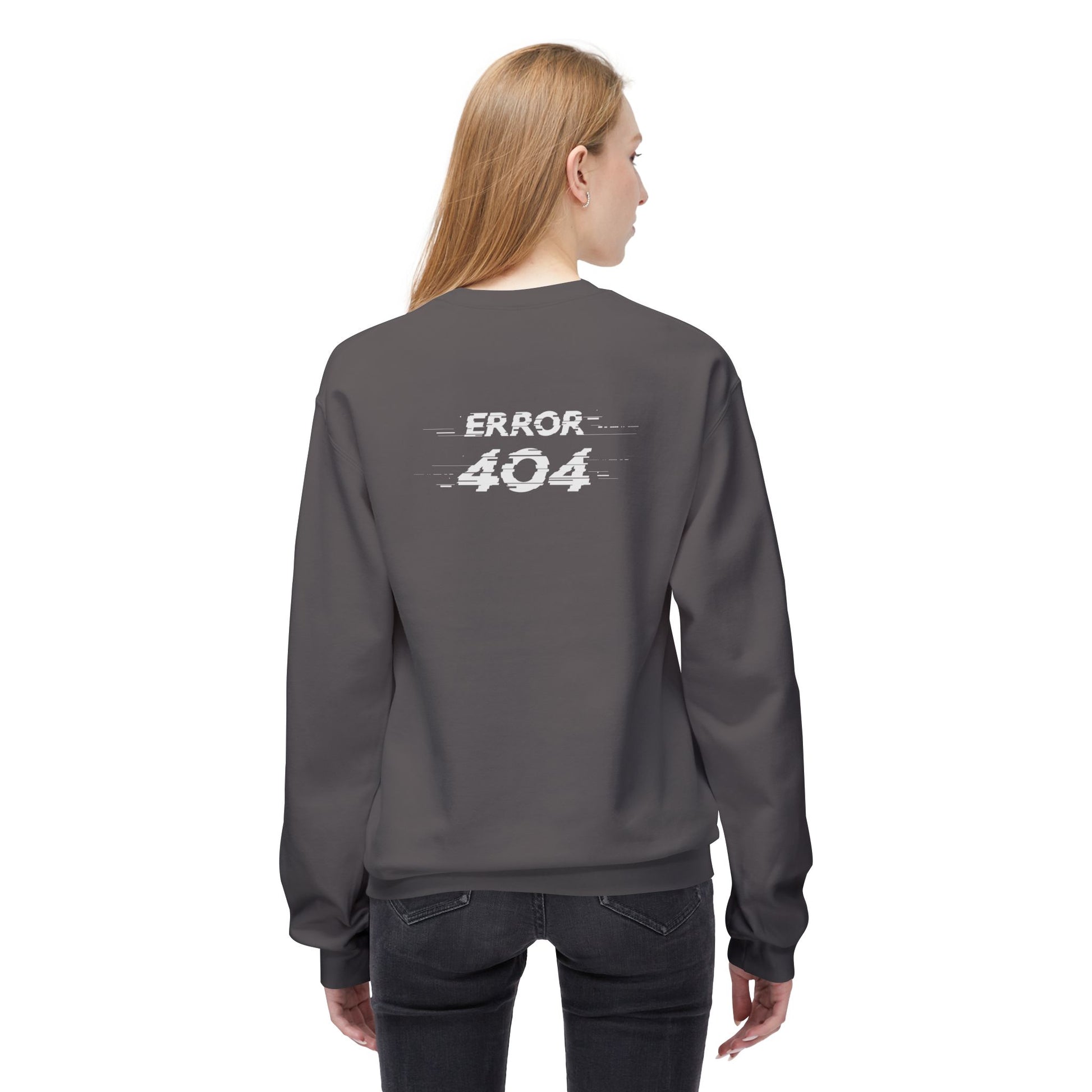 Error 404 Crewneck Sweatshirt, Funny Gift for Tech Lovers, Unisex Fleece Sweater, Casual Outfit, Geeky Humor Clothing