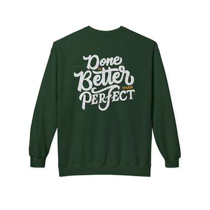 Motivational Fleece Sweatshirt: Cozy Crewneck, Perfect for Self-Care Days, Gift for Friends, Inspirational Quotes, Peer Encouragement