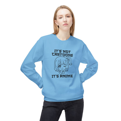 Anime Sweatshirt - It's Not Cartoons, Gift for Anime Fans, Casual Wear, Cozy Hoodie Alternative, Perfect for Conventions