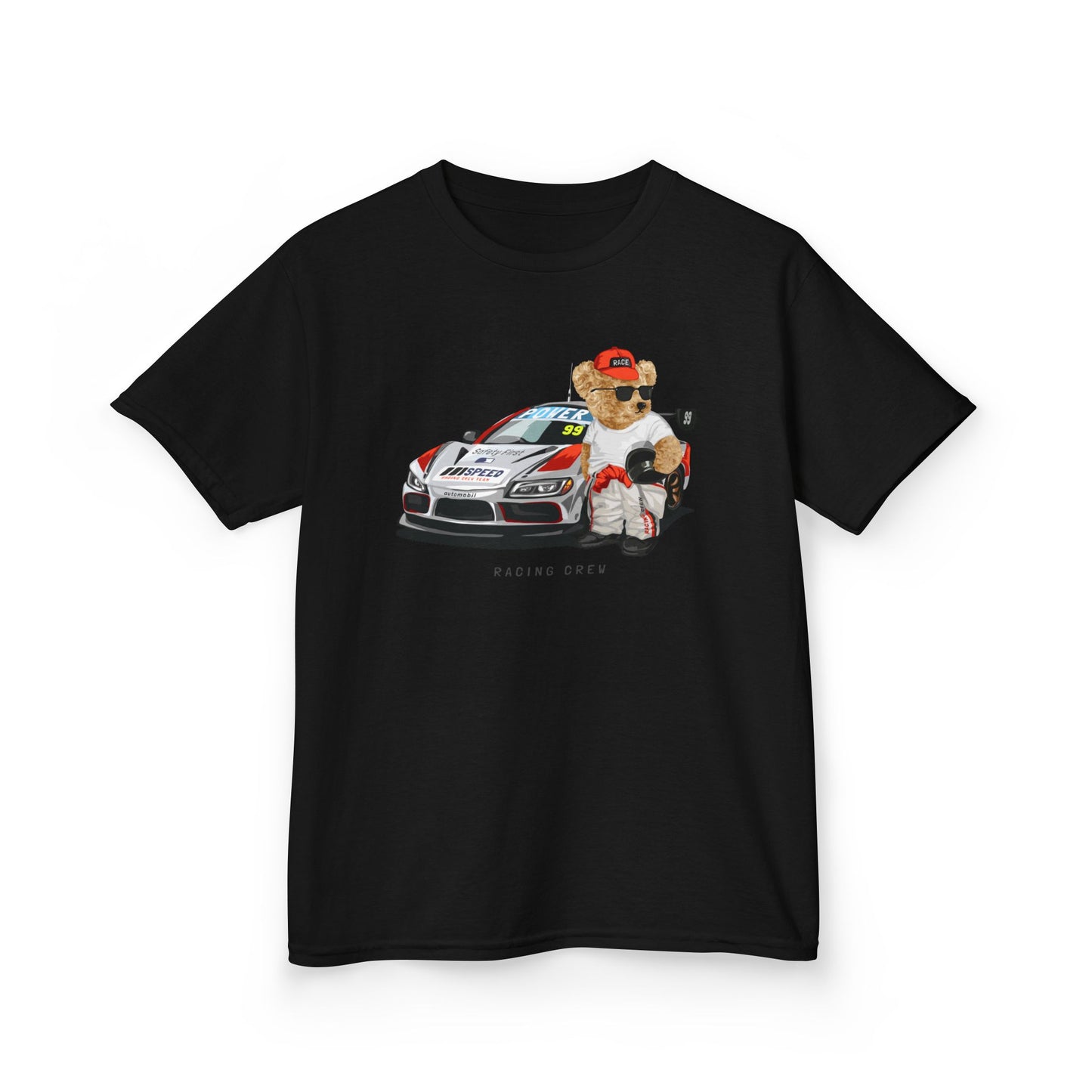 Kids Racing T-Shirt, Fun Kids Tee, Race Car Shirt, Birthday Gift for Boys, Cool Summer Tee, Car Lover Apparel Black