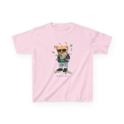 Cool Bear Kids Tee - Fun Graphic Shirt for Stylish Children, Gift for Birthdays, Everyday Wear, Casual Outfit, Unique Kids Apparel Light Pink