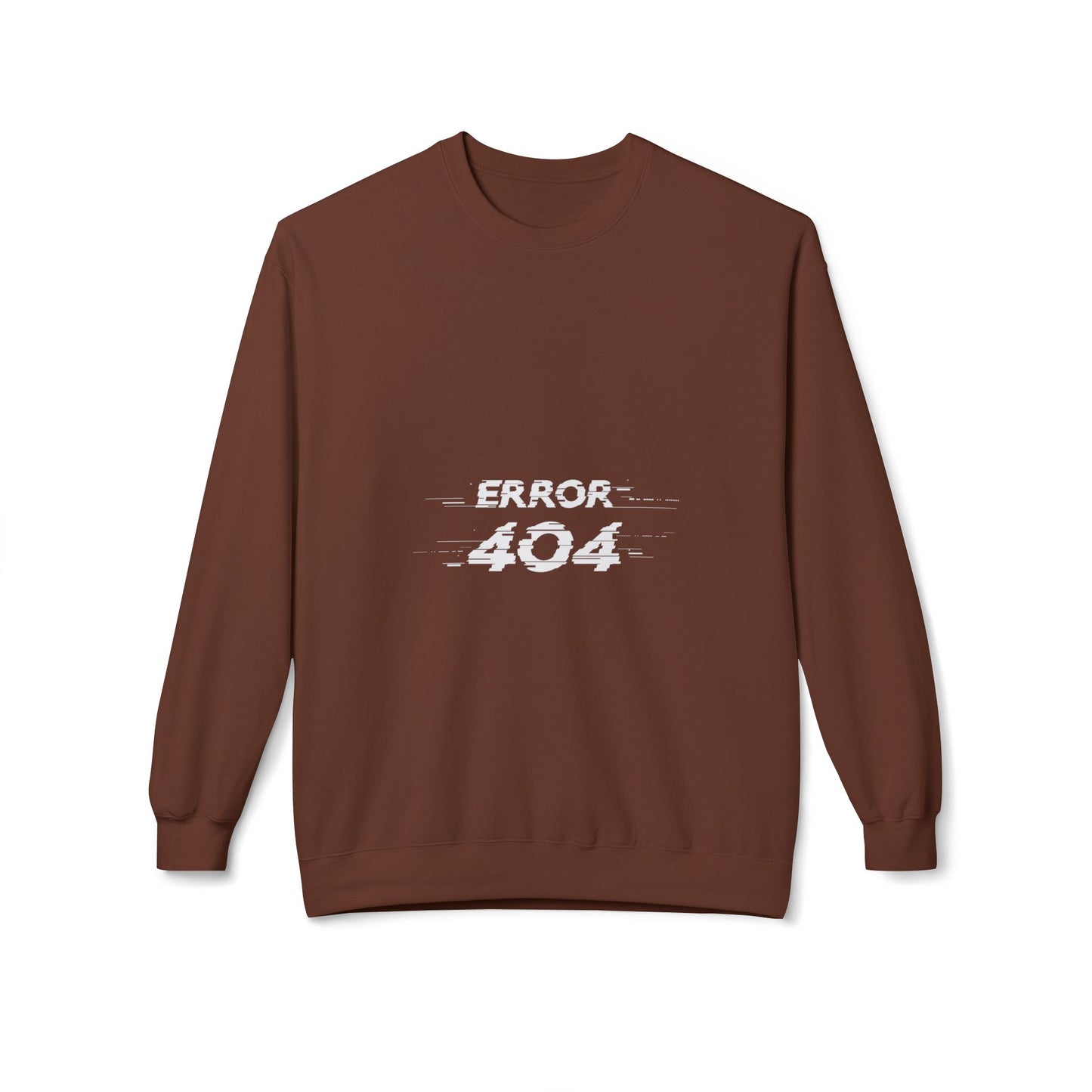 Error 404 Crewneck Sweatshirt, Funny Gift for Tech Lovers, Unisex Fleece Sweater, Casual Outfit, Geeky Humor Clothing Cocoa