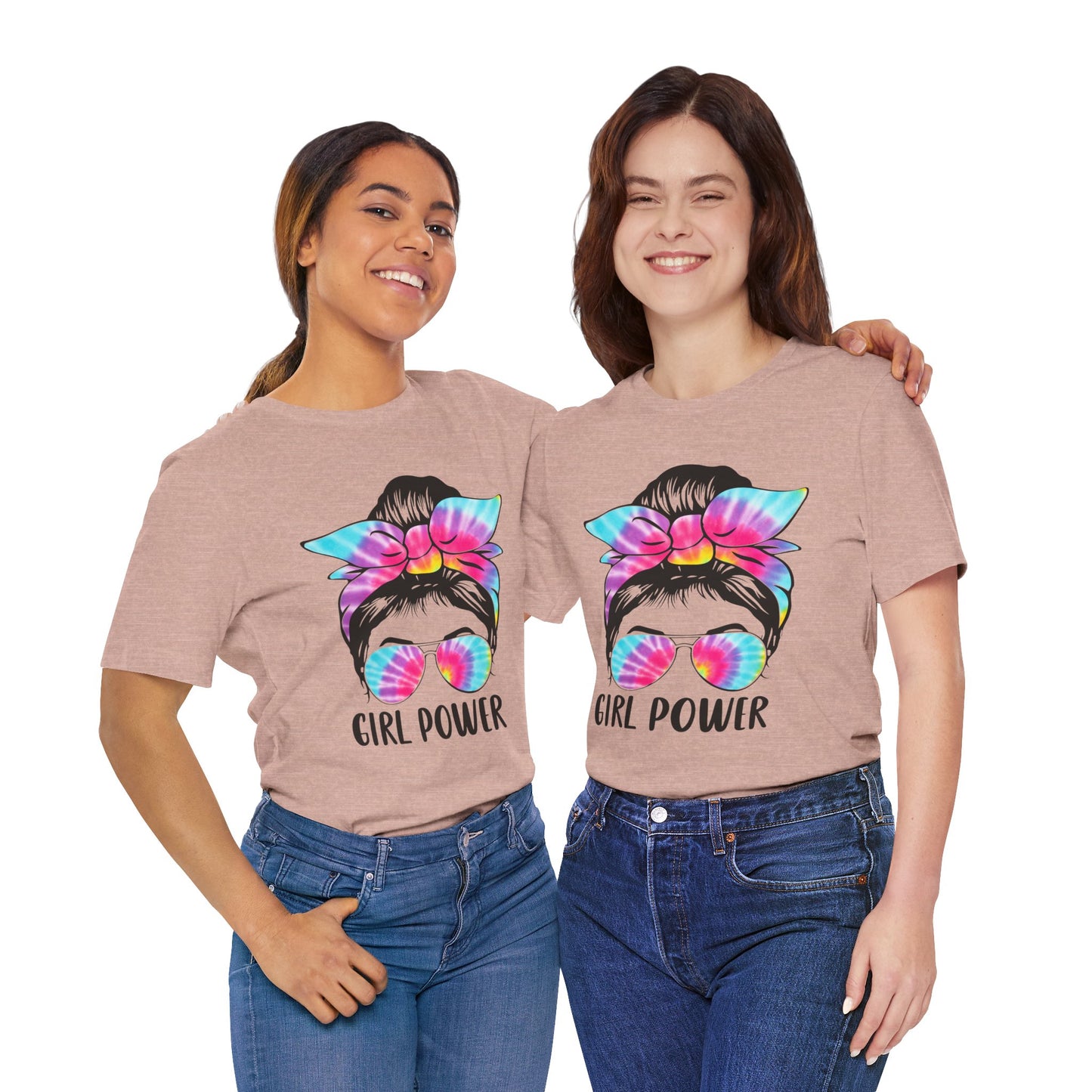 Girl Power Tie-Dye Tee, Unisex Short Sleeve Shirt, Feminist Apparel, Gift for Her, Casual Everyday Wear, Birthday Present