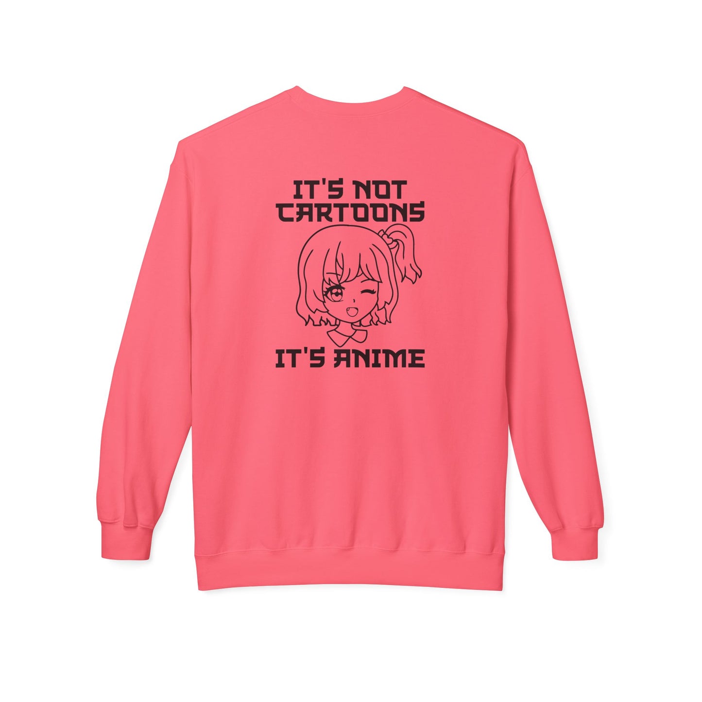 Anime Sweatshirt - It's Not Cartoons, Gift for Anime Fans, Casual Wear, Cozy Hoodie Alternative, Perfect for Conventions