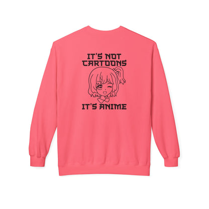 Anime Sweatshirt - It's Not Cartoons, Gift for Anime Fans, Casual Wear, Cozy Hoodie Alternative, Perfect for Conventions