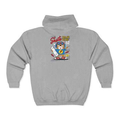 Retro Cartoon Skateboarding Hoodie, Unisex Cool Sweatshirt, Vintage Design, Gift for Skaters, Casual Wear, Fun Streetwear, Street Style