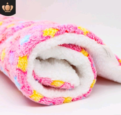 Cute Cat Blankets Dog Pet Mat Pink starry sky