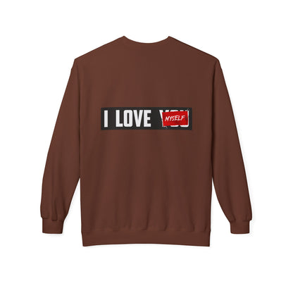 I Love Myself Sweatshirt - Cozy Unisex Fleece Crewneck, Self-Love Gift, Casual Wear, Confidence Apparel, Perfect for Birthdays