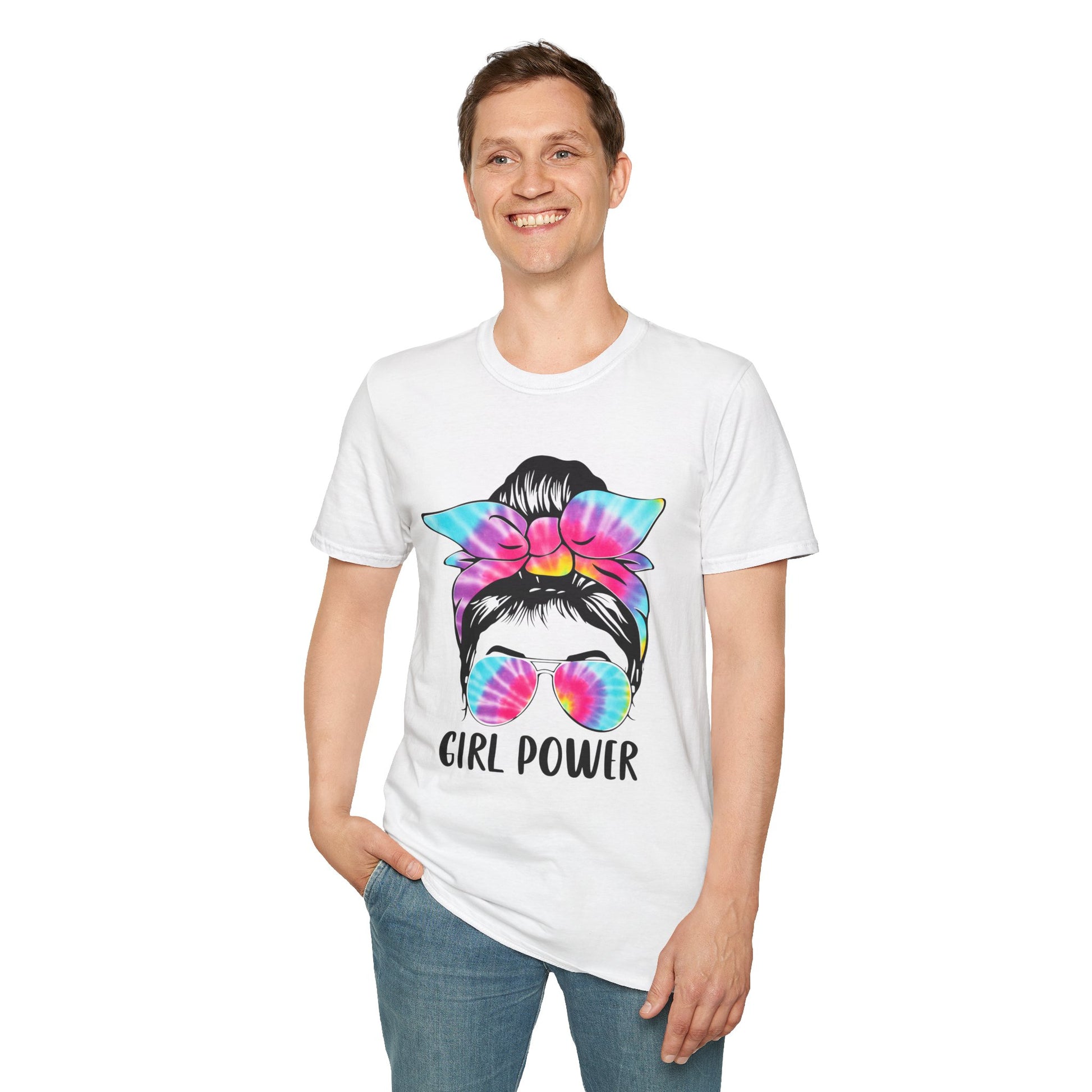 Colorful Girl Power T-Shirt, Feminist Tee, Summer Casual Wear, Gift for Her, Empowerment Shirt, Festival Apparel