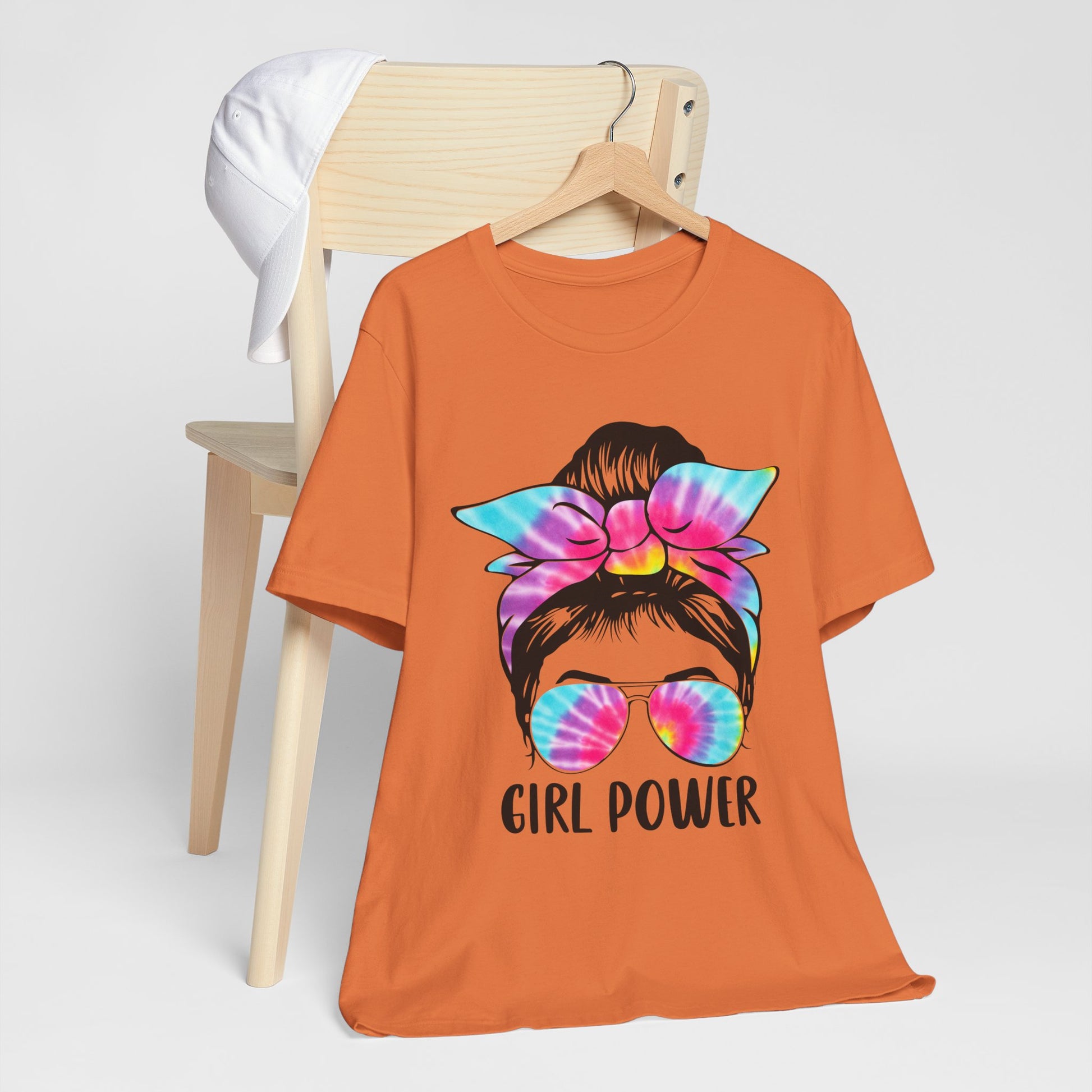 Girl Power Tie-Dye Tee, Unisex Short Sleeve Shirt, Feminist Apparel, Gift for Her, Casual Everyday Wear, Birthday Present