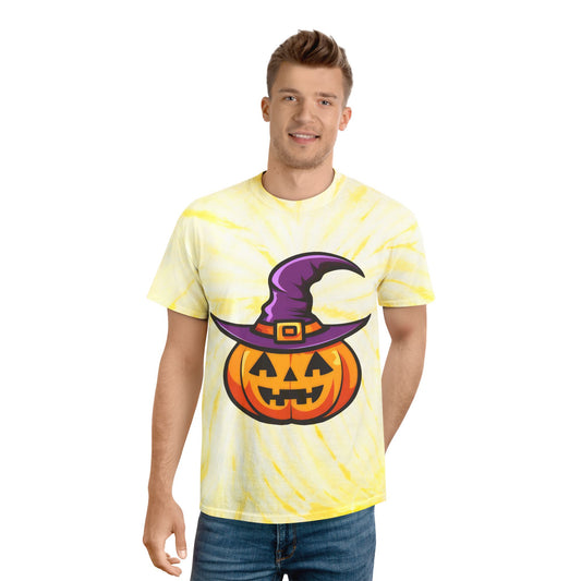 Whimsical Tie-Dye Tee, Bright Pumpkin Shirt, Halloween Apparel, Festive Clothing, Party Outfit, Gift for Fall Celebrations - Cozy Kawaii LLC