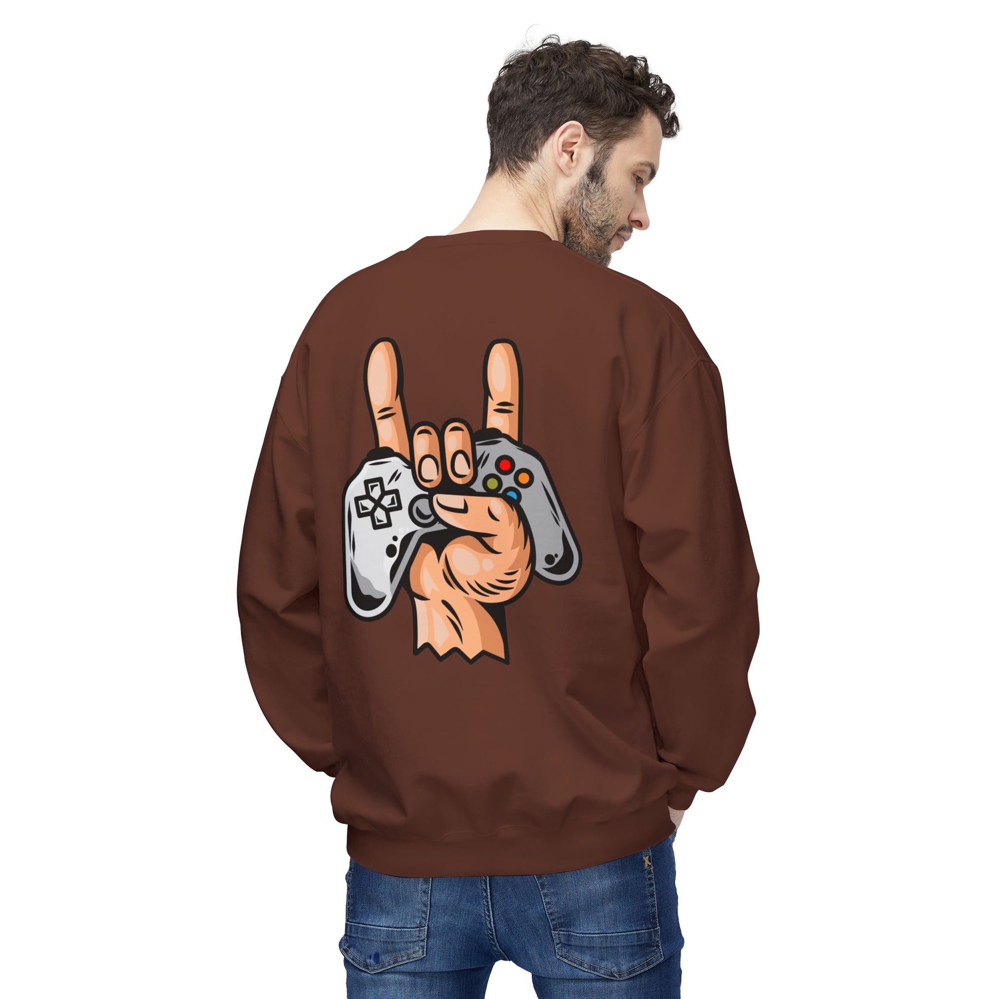 Gamer Fleece Crewneck Sweatshirt, Unisex Sweatshirt for Gamers, Gaming Apparel, Perfect Gift for Birthdays, Geek Culture, Casual Wear
