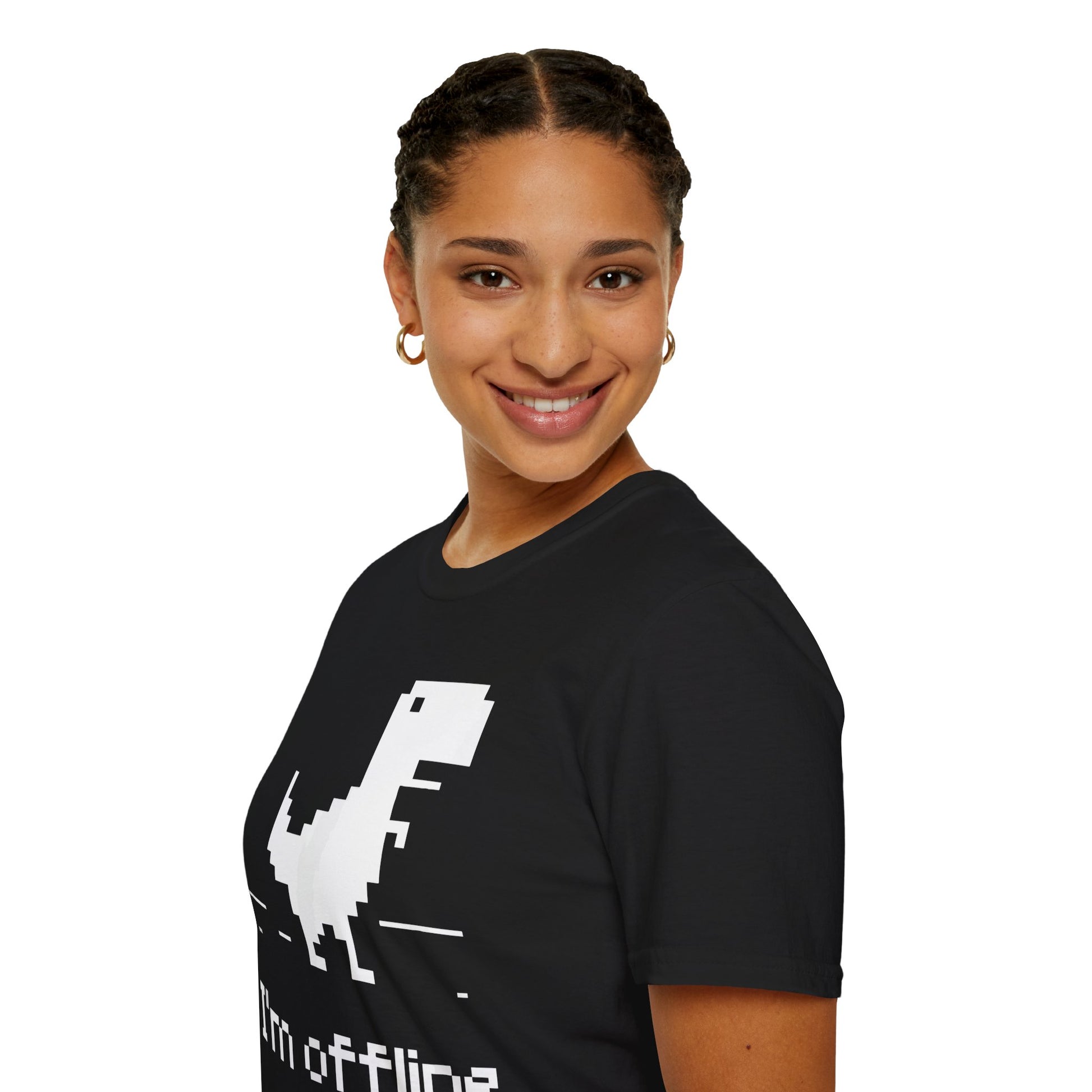 Retro Dinosaur Tee - I'm Offline T-Shirt | Perfect Gift for Gamers, Casual Wear, Retro Design, Birthday Surprise, Fun Gift