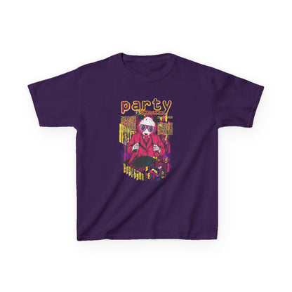 Vibrant Kids Party Tee, Fun Kids T-Shirt, Summer Party Shirt, Birthday Gift Idea, Cool Graphic Tee, Youth Apparel Purple