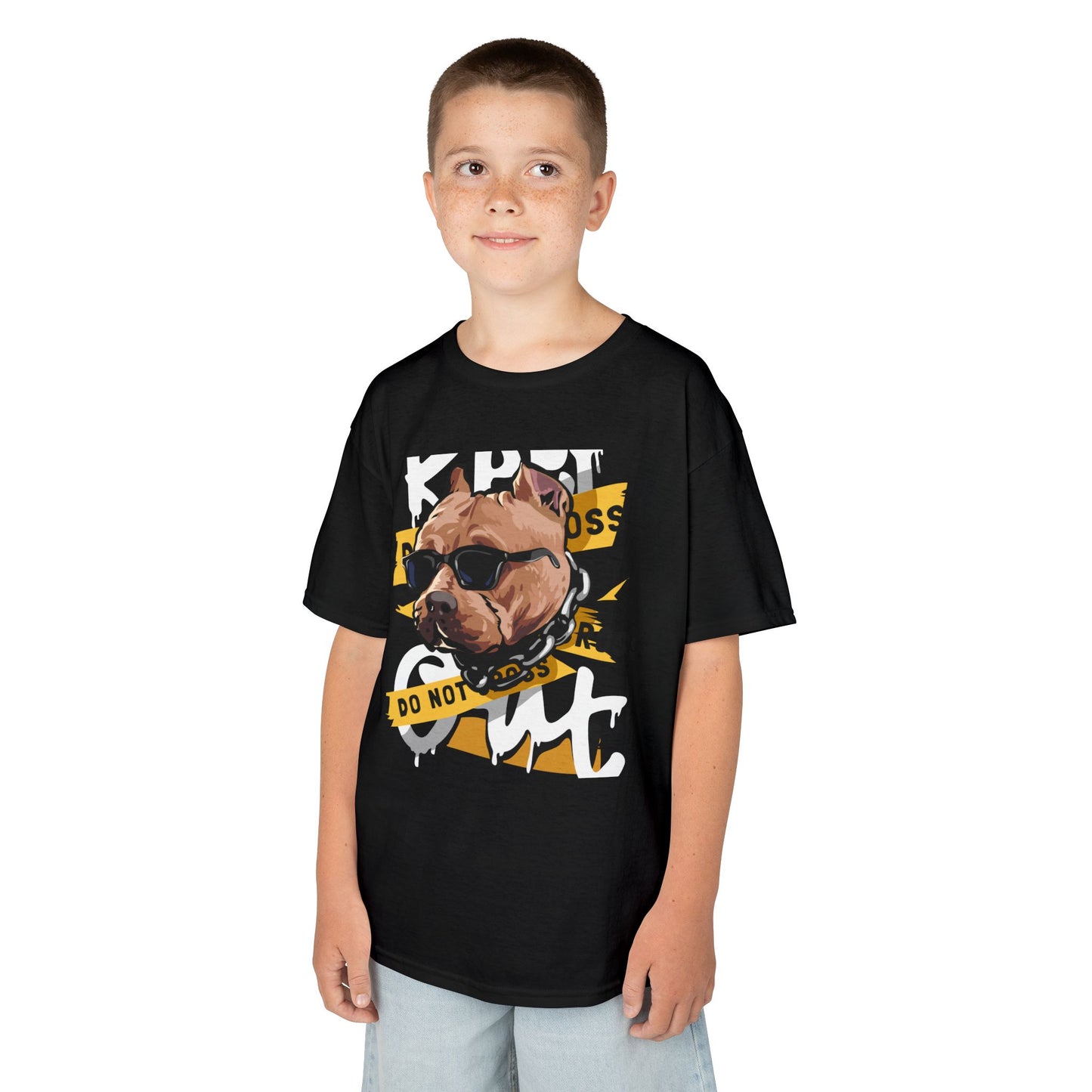 Cool Dog Graphic Kids Tee, Kids T-Shirt, Dog Lover Gift, Funny Animal Shirt, Birthday Gift, Casual Wear Black