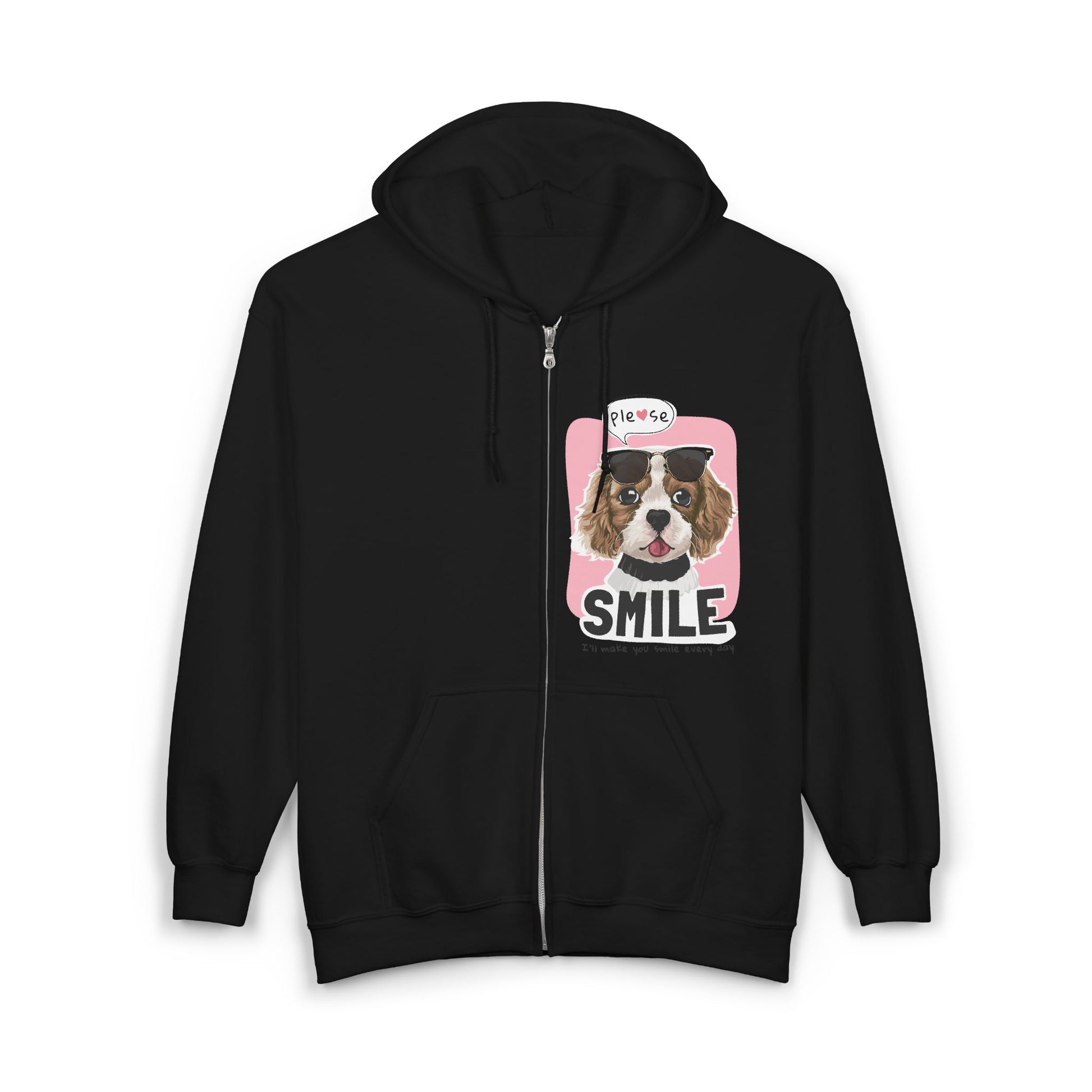 Cavalier King Charles Spaniel Sunglasses Zip Hoodie