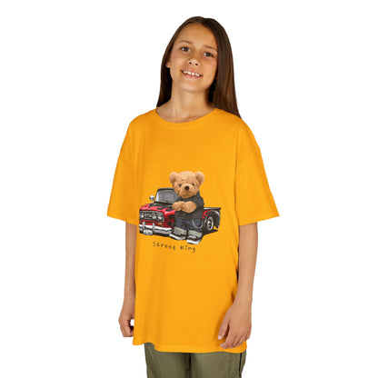 Adorable Kids Teddy Bear Tee, Fun Kids Shirt, Cute Casual Wear, Animal Lover Gift, Birthday Present, Childrens Clothing Gold