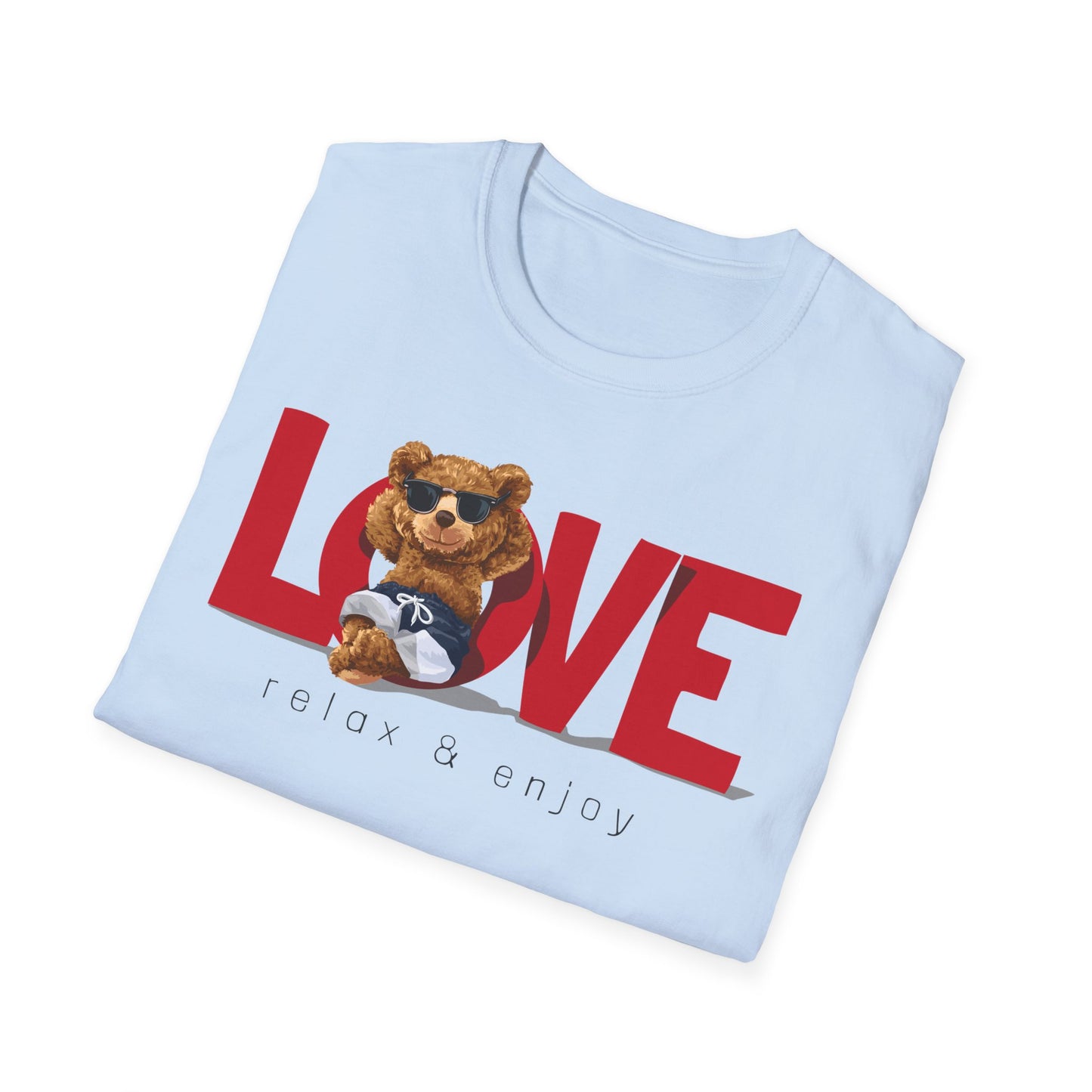 Love Bear Unisex Softstyle T-Shirt | Cute Casual Tee, Gift for Him/Her, Valentine’s Day, Birthday, Everyday Wear