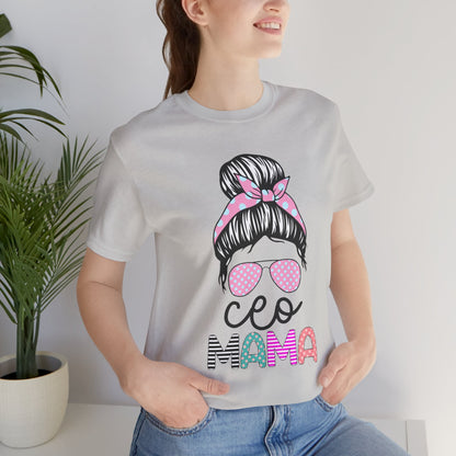CEO Mama Graphic Tee, Unisex T-Shirt for Moms, Gift for New Mothers, Casual Summer Top, Fun Parenting Apparel, Mother's Day Gift