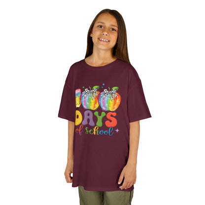 Colorful 100 Days of School Kids Tee, Fun T-Shirt, Back to School, Teacher Gift, Rainbow Design, Kid's Clothing