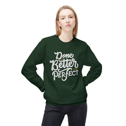 Motivational Fleece Sweatshirt: Cozy Crewneck, Perfect for Self-Care Days, Gift for Friends, Inspirational Quotes, Peer Encouragement