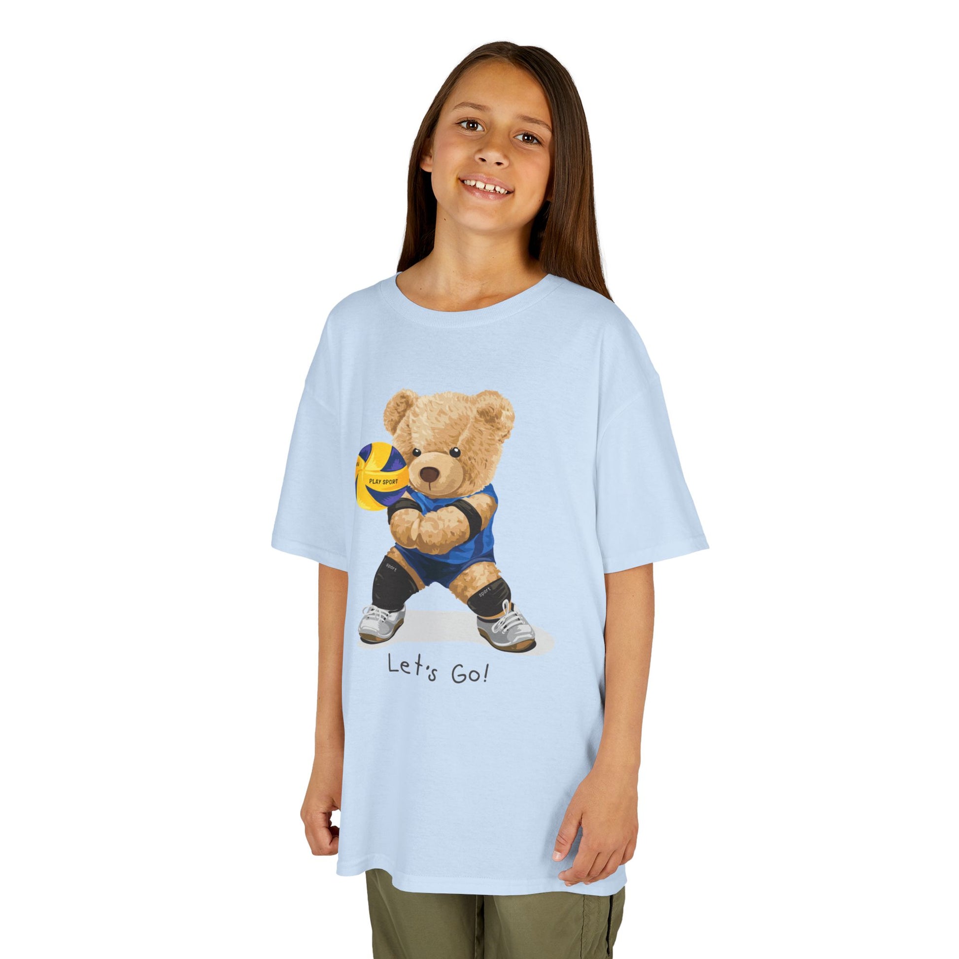 Kids Volleyball Bear Tee | Cute Animal T-Shirt, Sports Apparel, Gift for Kids, Birthday Present, Summer Outfit