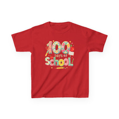 Kids School Celebration Tee - 100 Days of School, Class Shirt, Back to School Outfit, Fun Teacher Gift, Kids Education Apparel Red