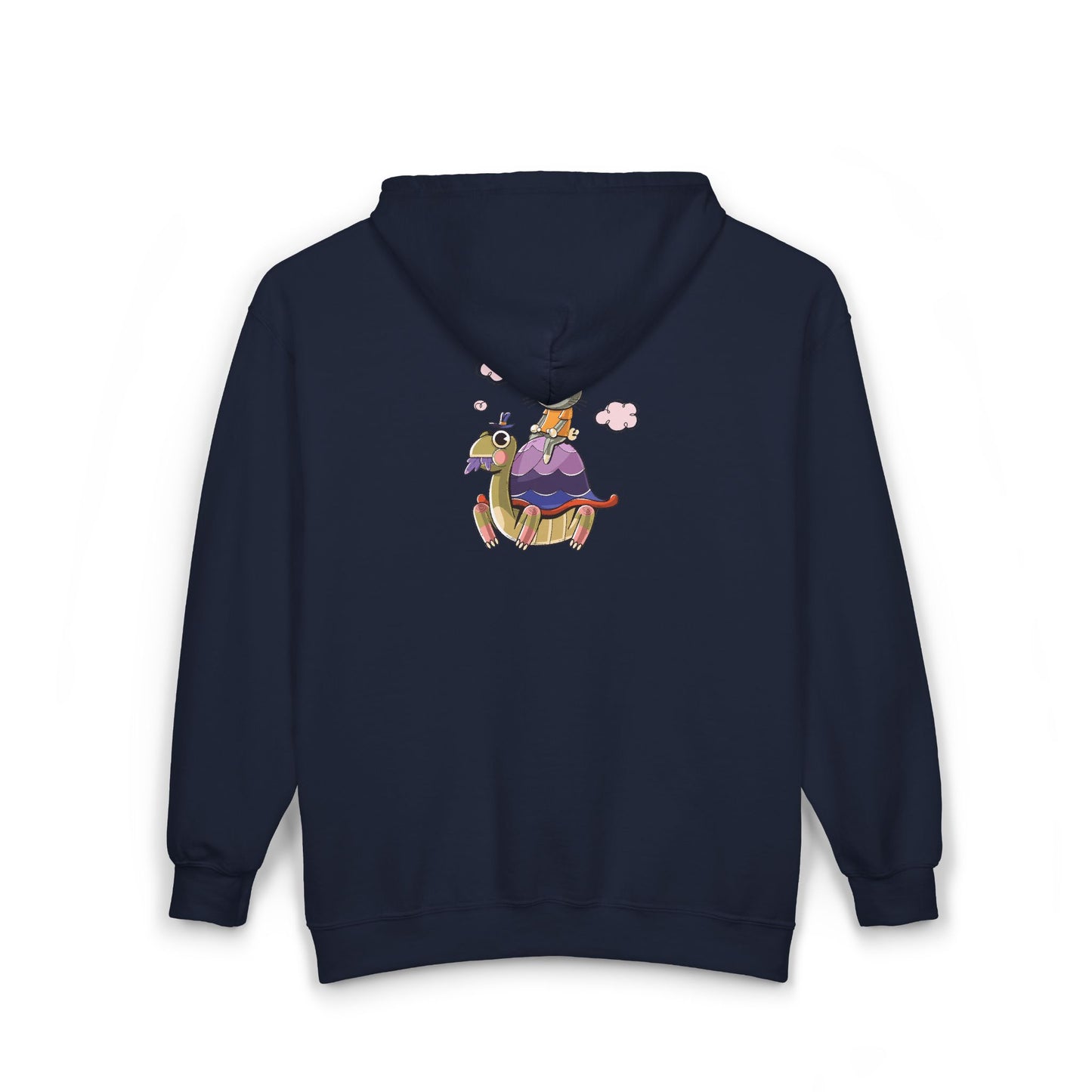 Whimsical Rabbit and Turtle Zip-Up Hoodie