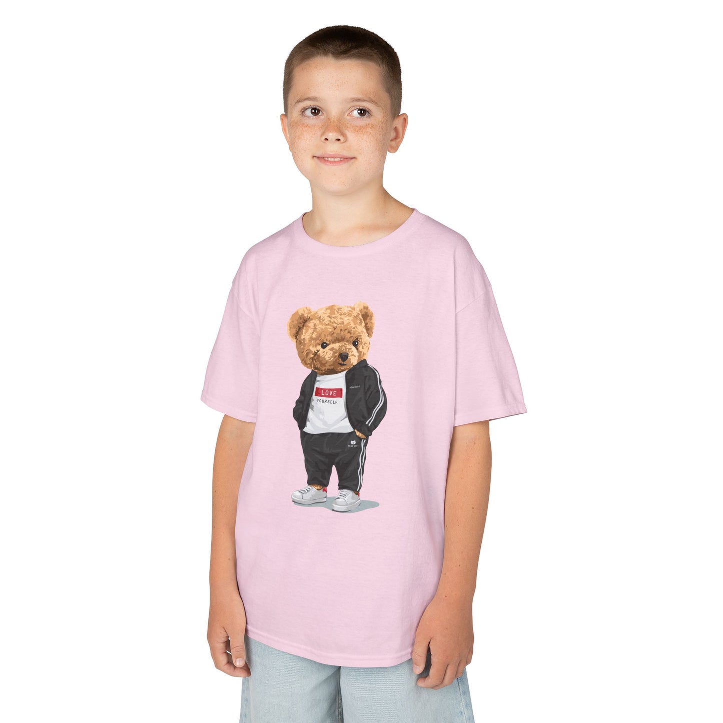 Youth Streetwear Graphic Tee - Fun Bear Design, Cool Kids T-Shirt, Summer Wear, Birthday Gift, Casual Outfit