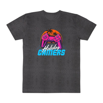 Holiday Gamers Graphic Tee, Men’s Casual Shirt, Gamer Gift, Video Game Apparel, Retro Gaming T-Shirt, Cool Gamer Wear Black Reptile