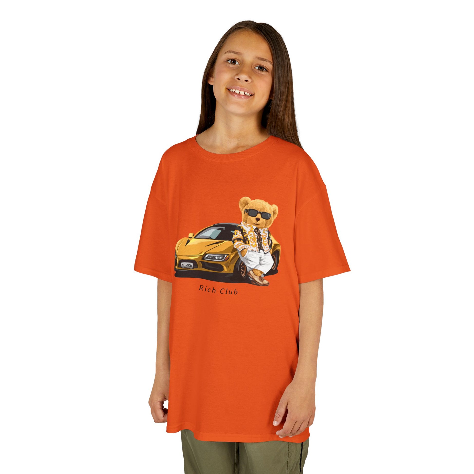 Cool Cartoon Bear Kids Tee, Fun Gift for Birthdays, Car Lovers T-Shirt, Playful Kid's Clothing, Perfect for Casual Days, Summer Fun