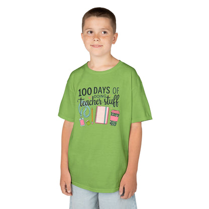 Teacher Appreciation Kids Tee, 100 Days of Teacher Stuff Shirt, School Spirit Tee, Gift for Future Educators, Kids' Classroom Apparel