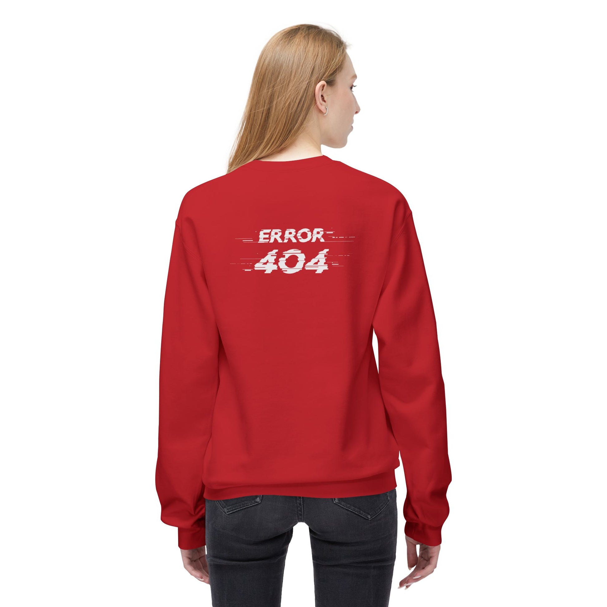 Error 404 Crewneck Sweatshirt, Funny Gift for Tech Lovers, Unisex Fleece Sweater, Casual Outfit, Geeky Humor Clothing