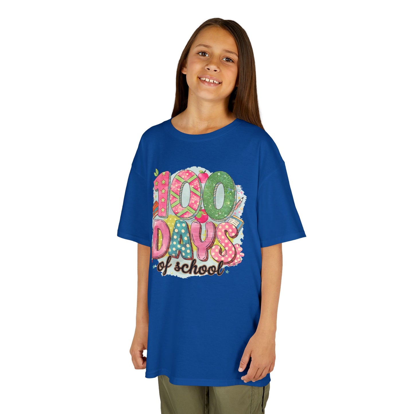 Kids 100 Days of School Tee, Fun t-shirt for kids, Milestone celebration shirt, Perfect for school events, Unique kids' apparel