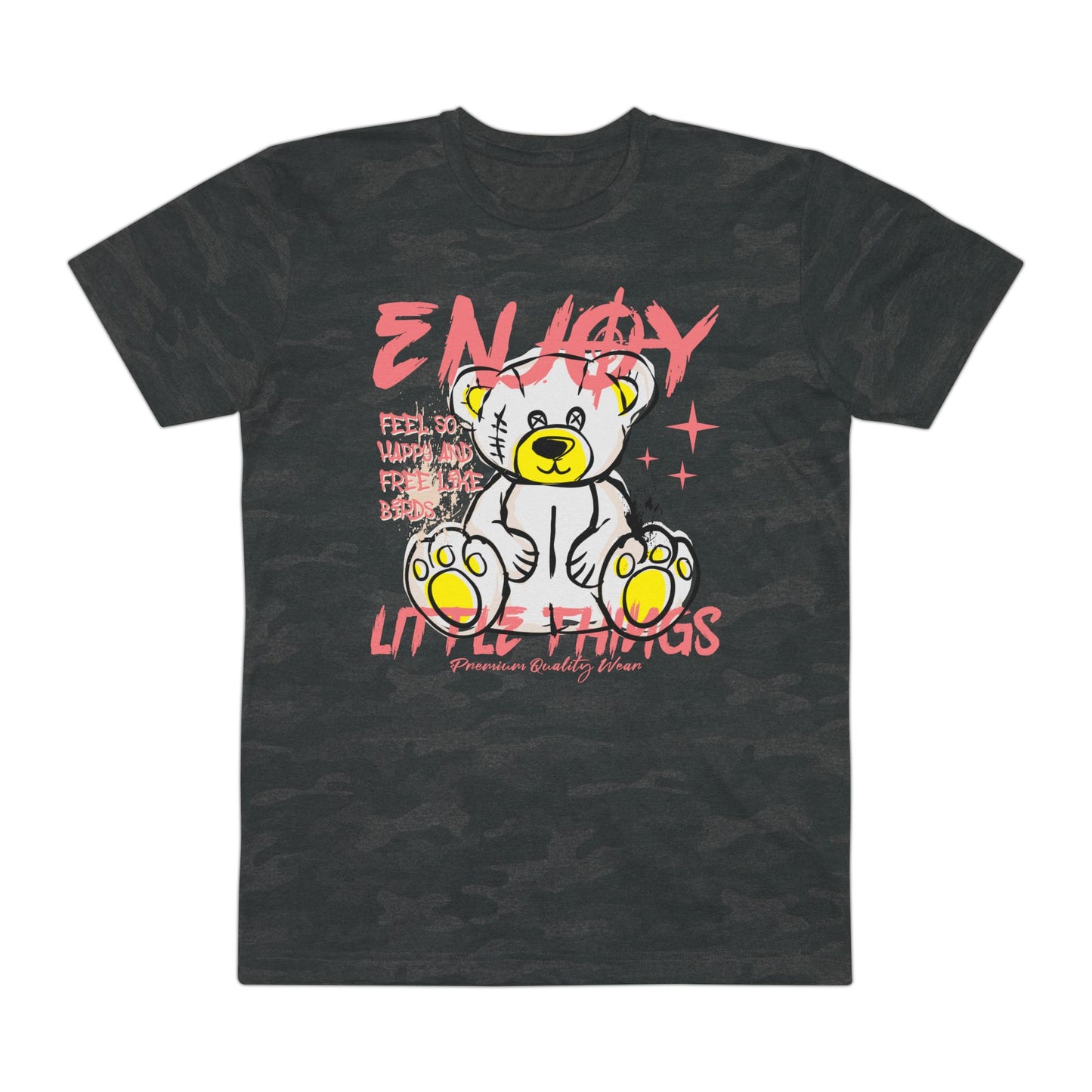 Enjoy Little Things Men's Tee, Graphic T-Shirt, Casual Wear, Animal Lover Gift, Unique Apparel Storm Camo