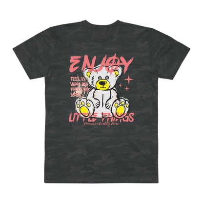 Enjoy Little Things Men's Tee, Graphic T-Shirt, Casual Wear, Animal Lover Gift, Unique Apparel Storm Camo