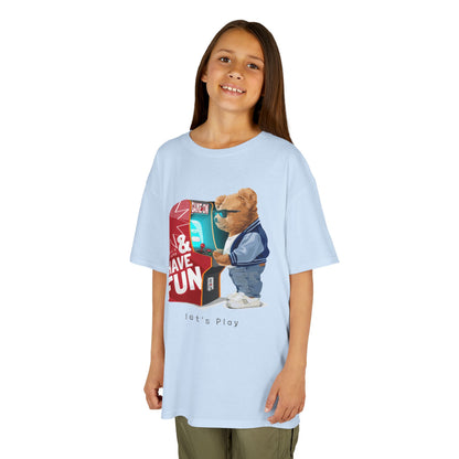 Cute Bear Gaming Kids Tee, Perfect for Fun Playtime, Birthday Gift, Casual Wear, Gift for Kids, Fun Kid’s Fashion