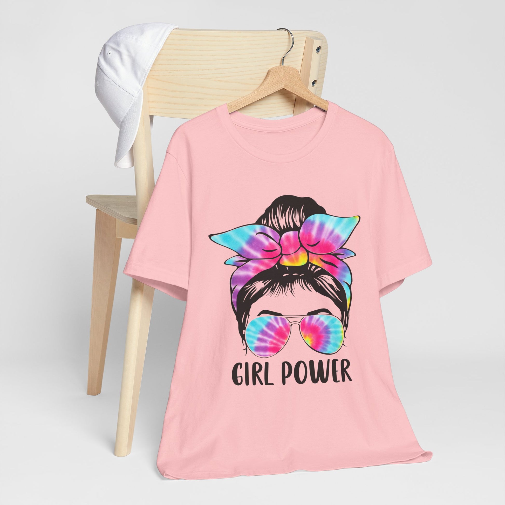 Girl Power Tie-Dye Tee, Unisex Short Sleeve Shirt, Feminist Apparel, Gift for Her, Casual Everyday Wear, Birthday Present
