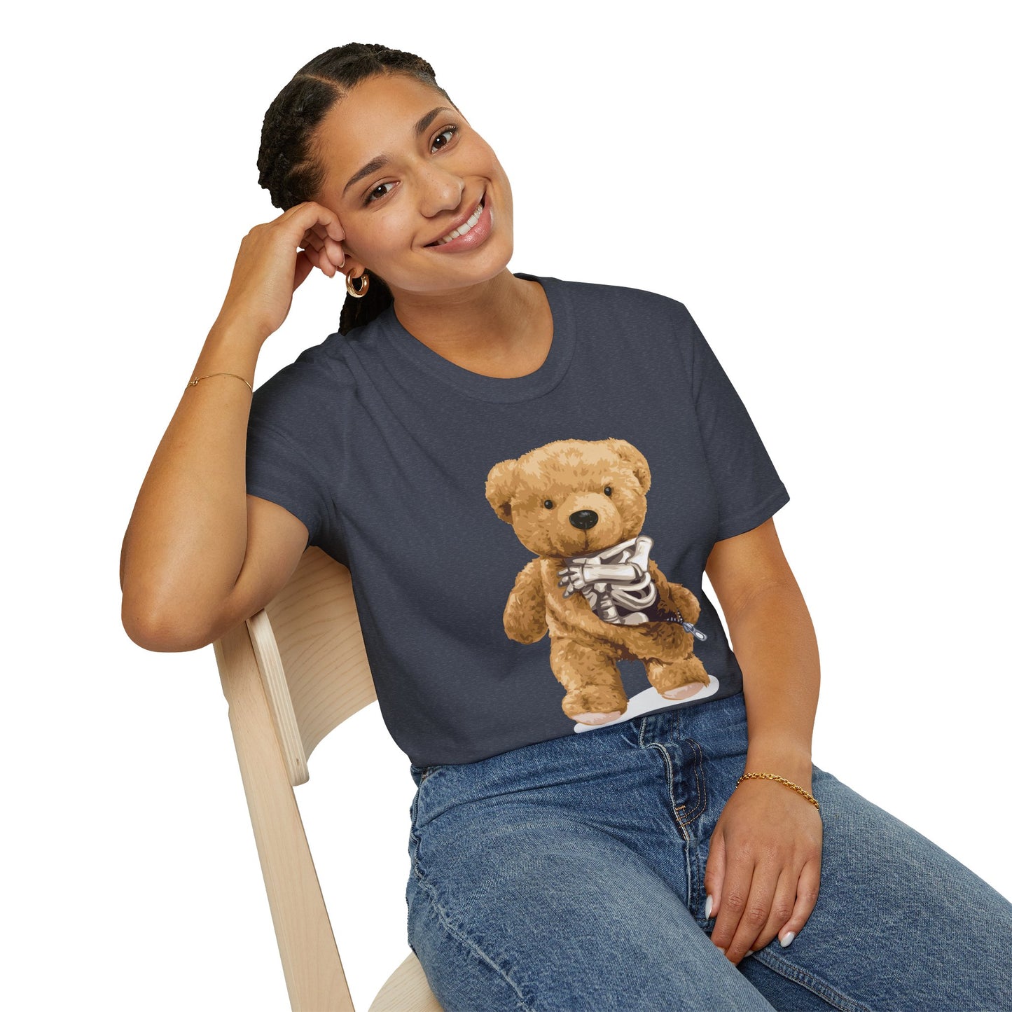 Cute Bear Graphic T-Shirt, Casual Cotton Tee, Fun Birthday Gift, Everyday Wear, Unique Animal Tee, Teddy Bear Shirt